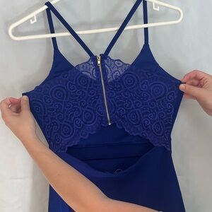 NWOT Almost Famous Royal Blue Lace Back Dress Size M